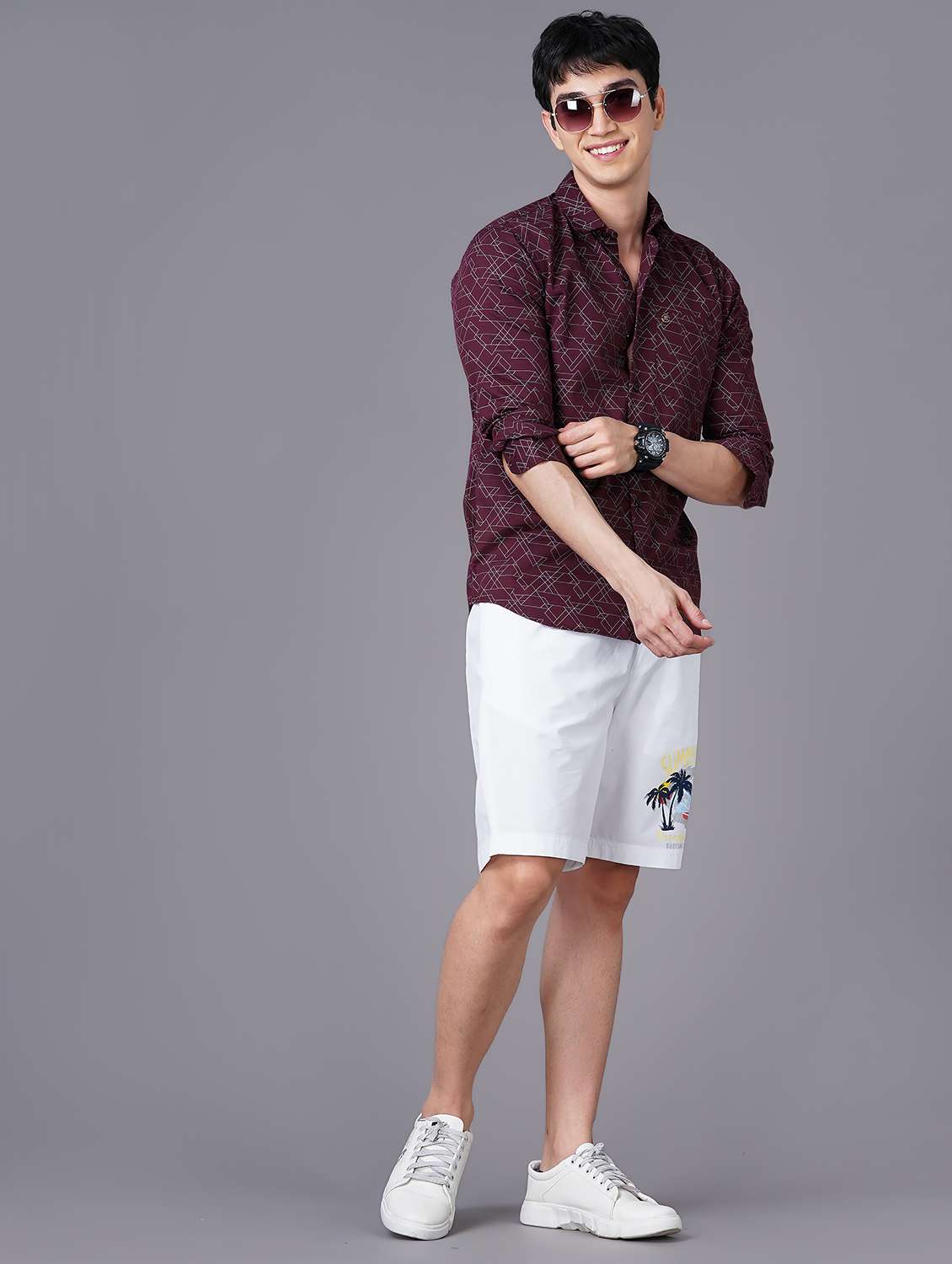 abstract print casual shirt - 18512134 - Standard Image - 3