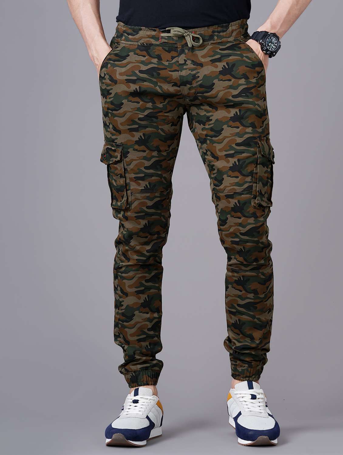 camouflaged cargo casual trouser - 18512137 -  Zoom Image - 0