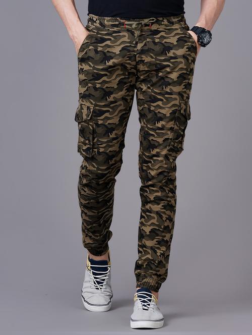 camouflaged cargo casual trouser - 18512138 - Standard Image - 0