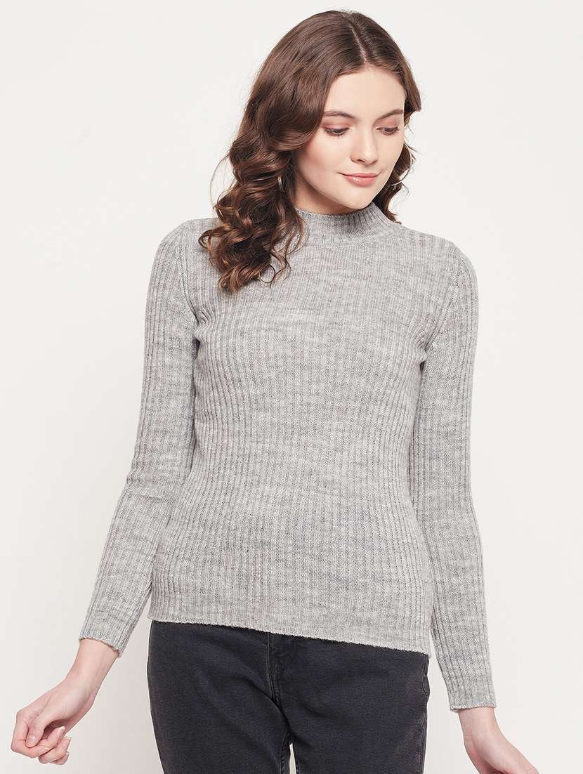 long sleeved solid regular pullover - 18512200 - Zoom Image - 0