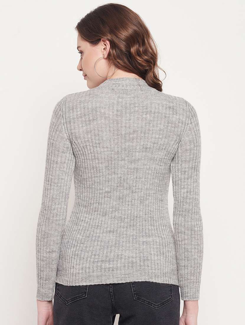 long sleeved solid regular pullover - 18512200 - Standard Image - 3
