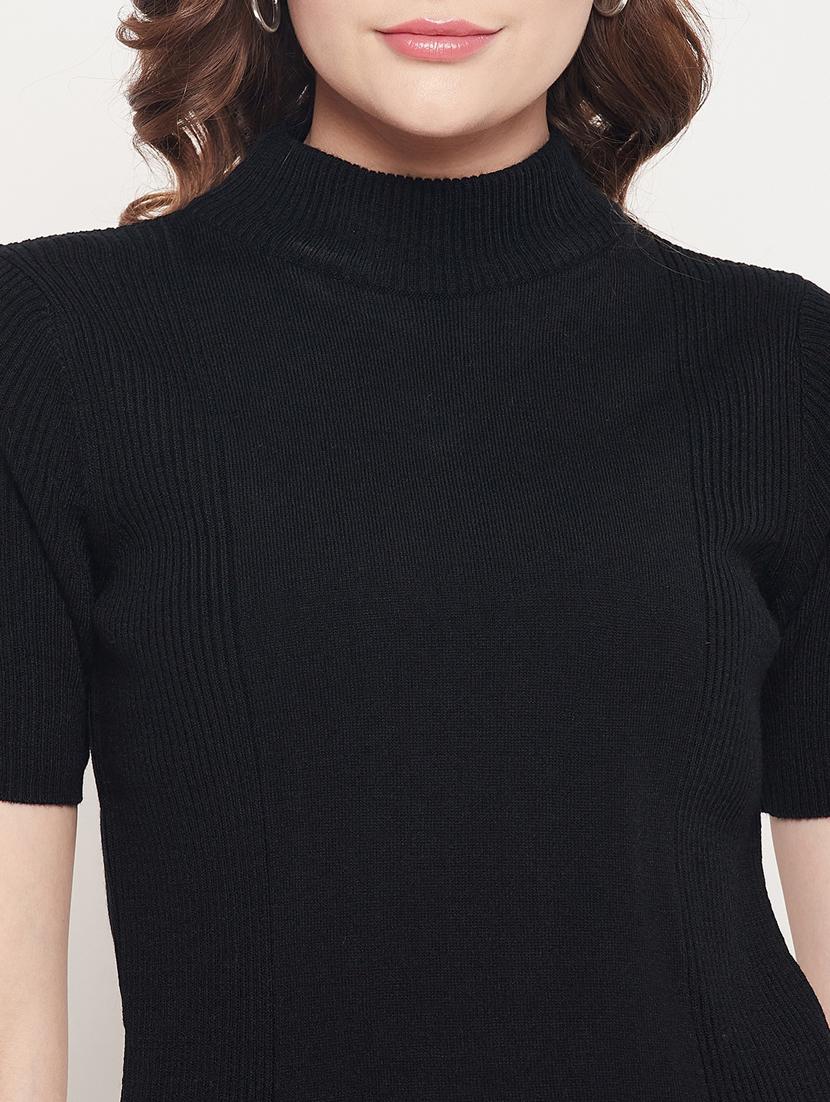 high neck solid pullover - 18512206 - Standard Image - 5