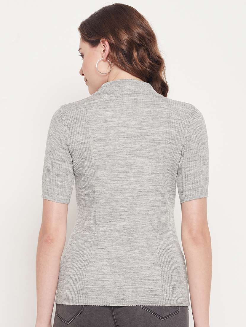 women mock neck solid - 18512207 - Standard Image - 3