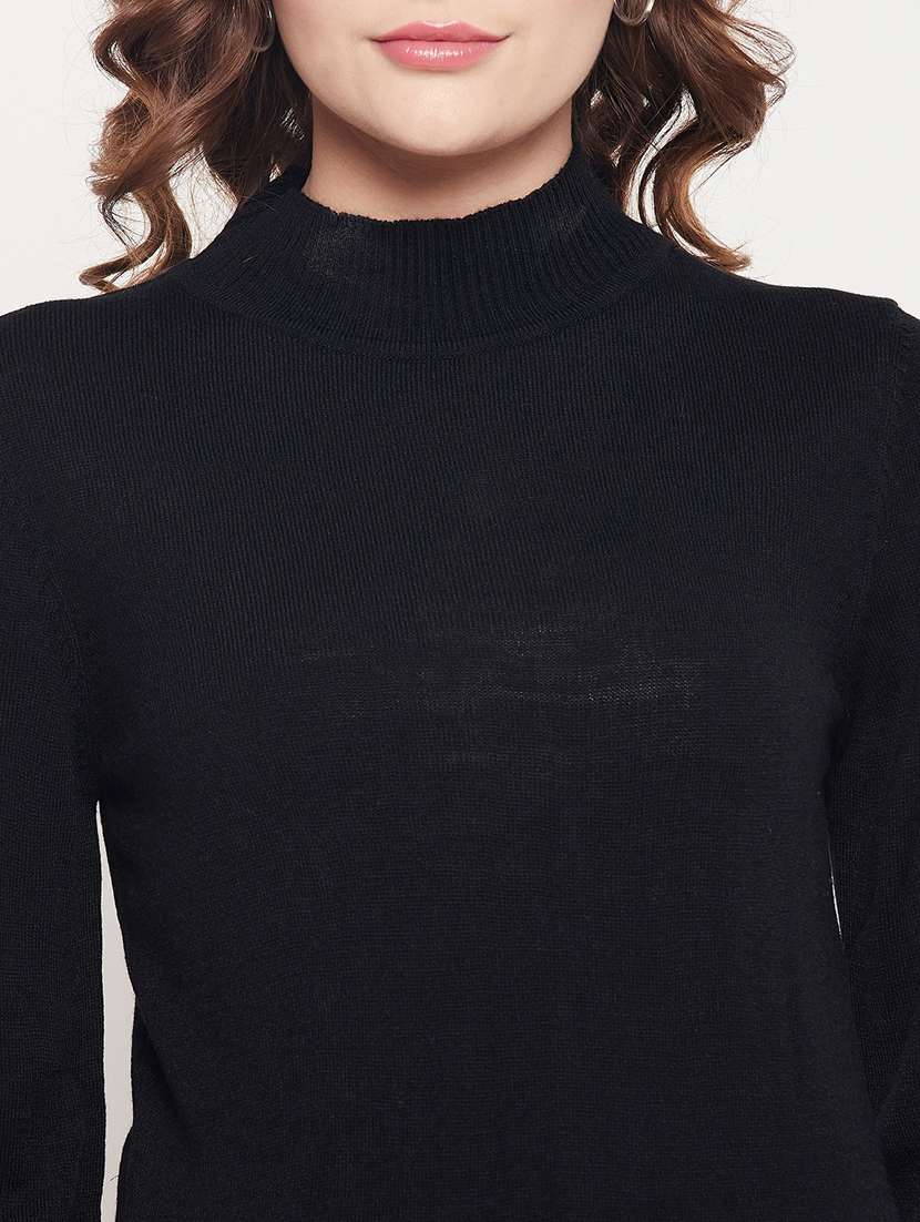 long sleeved solid regular pullover - 18512214 - Standard Image - 5