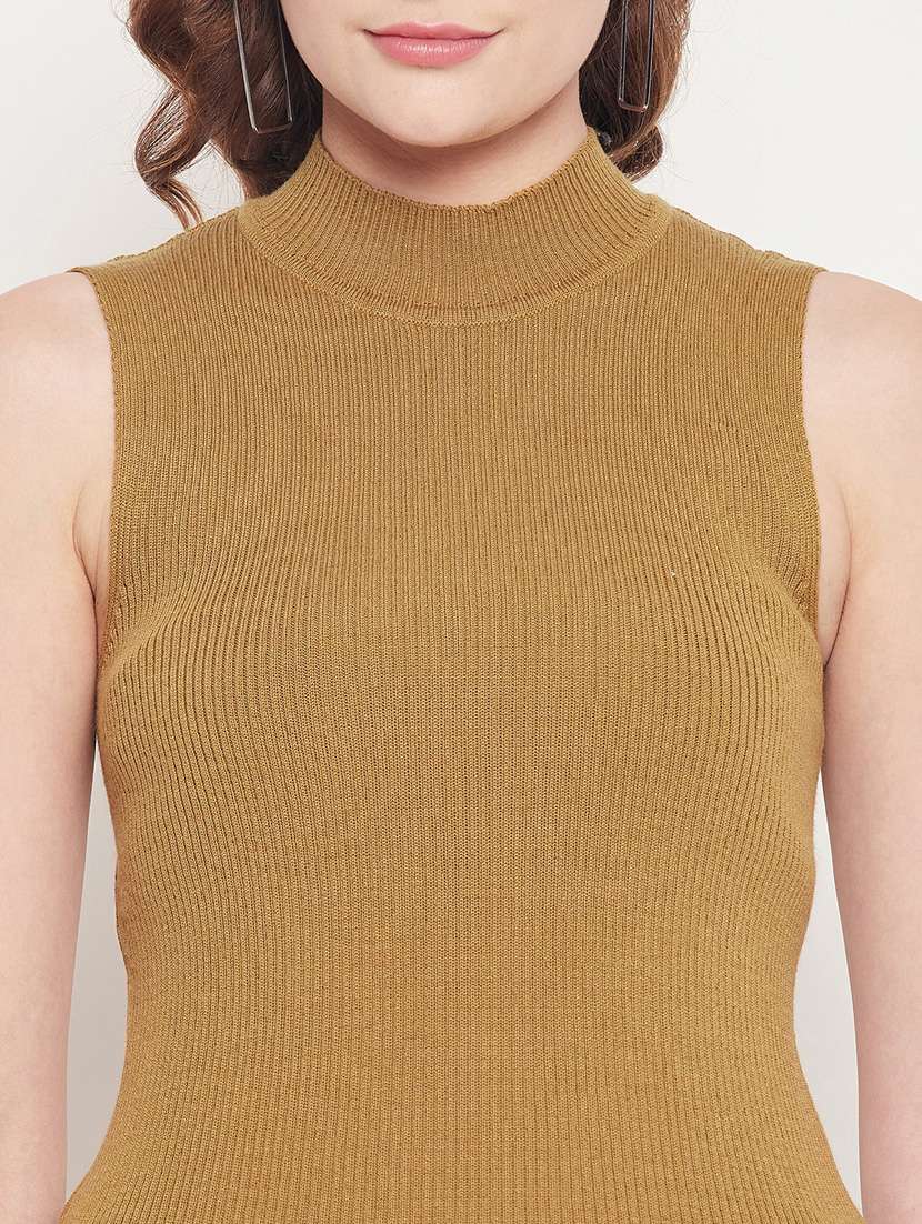high neck solid pullover - 18512223 - Standard Image - 5