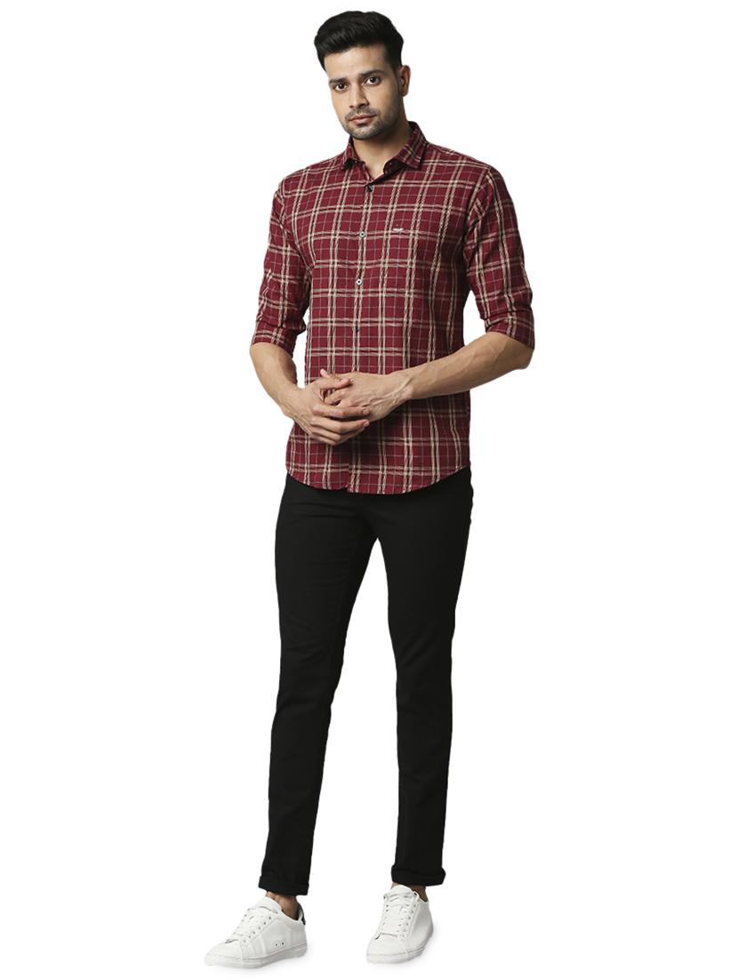 red checkered casual shirt - 18512515 - Standard Image - 3