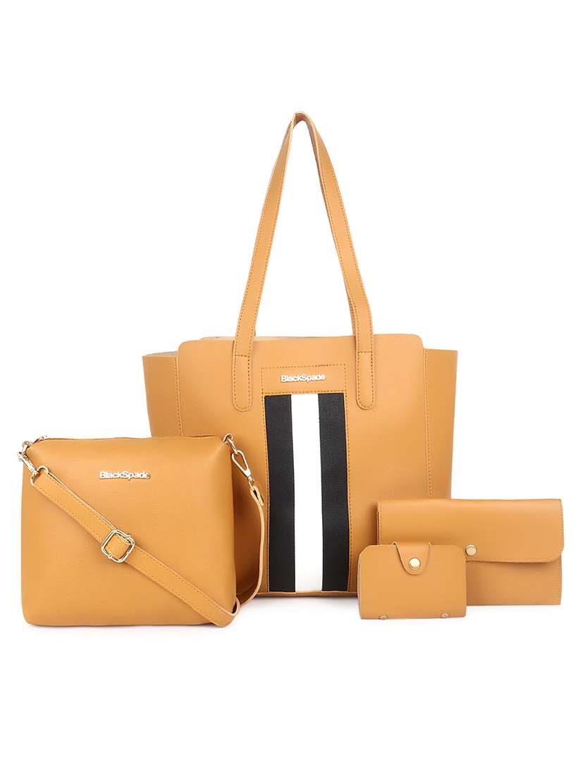 tan leatherette (pu) structured tote - 18512782 - Zoom Image - 0