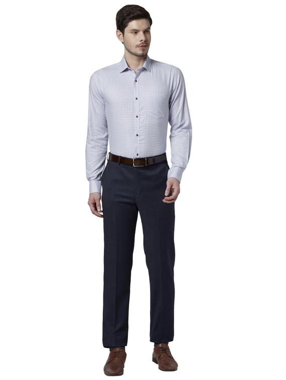 light blue checkered formal shirt - 18513480 - Standard Image - 3