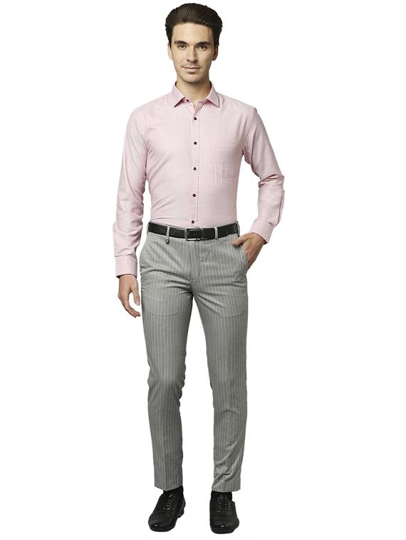 pink solid formal shirt - 18513484 - Standard Image - 3