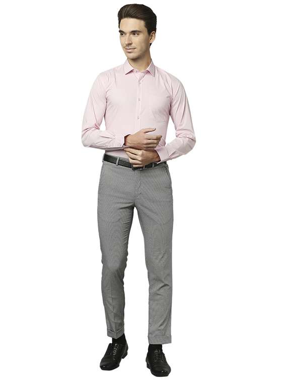 pink solid formal shirt - 18513485 - Standard Image - 3