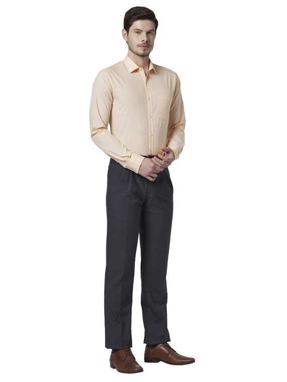 yellow solid formal shirt - 18513528 -  Standard Image - 3