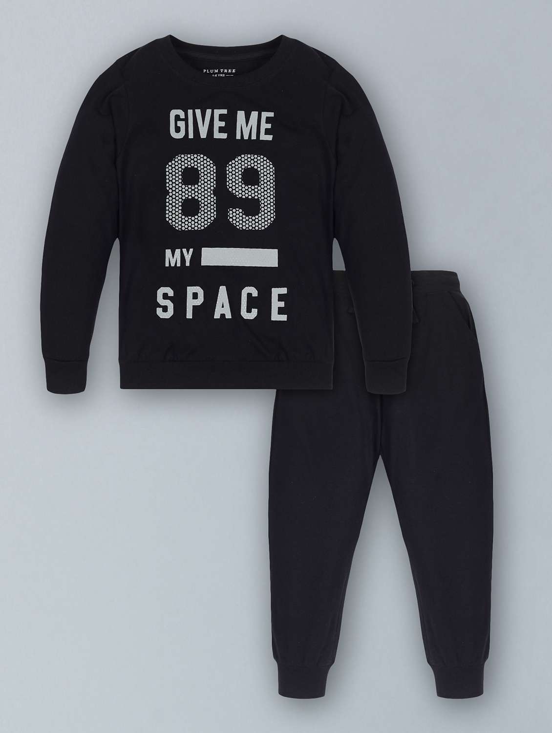 girls graphic printed full length set