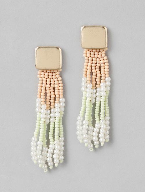 gold metal drop earring - 18513818 - Standard Image - 0