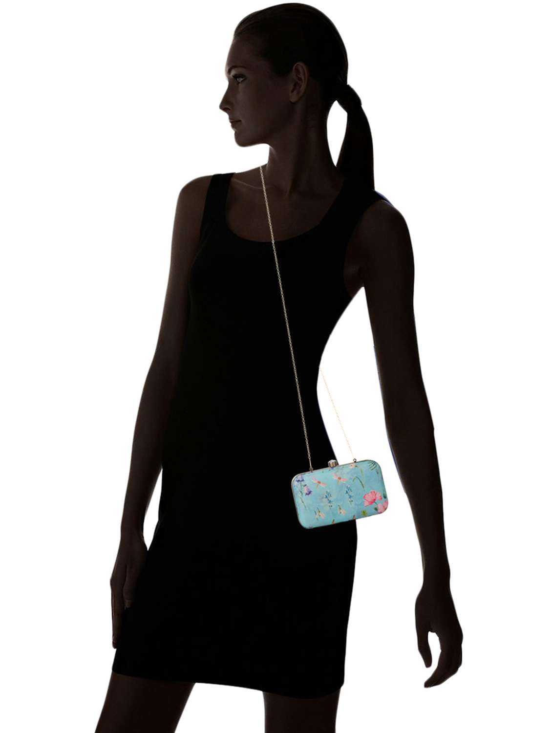 women light blue floral clutch box - 18514759 -  Standard Image - 8