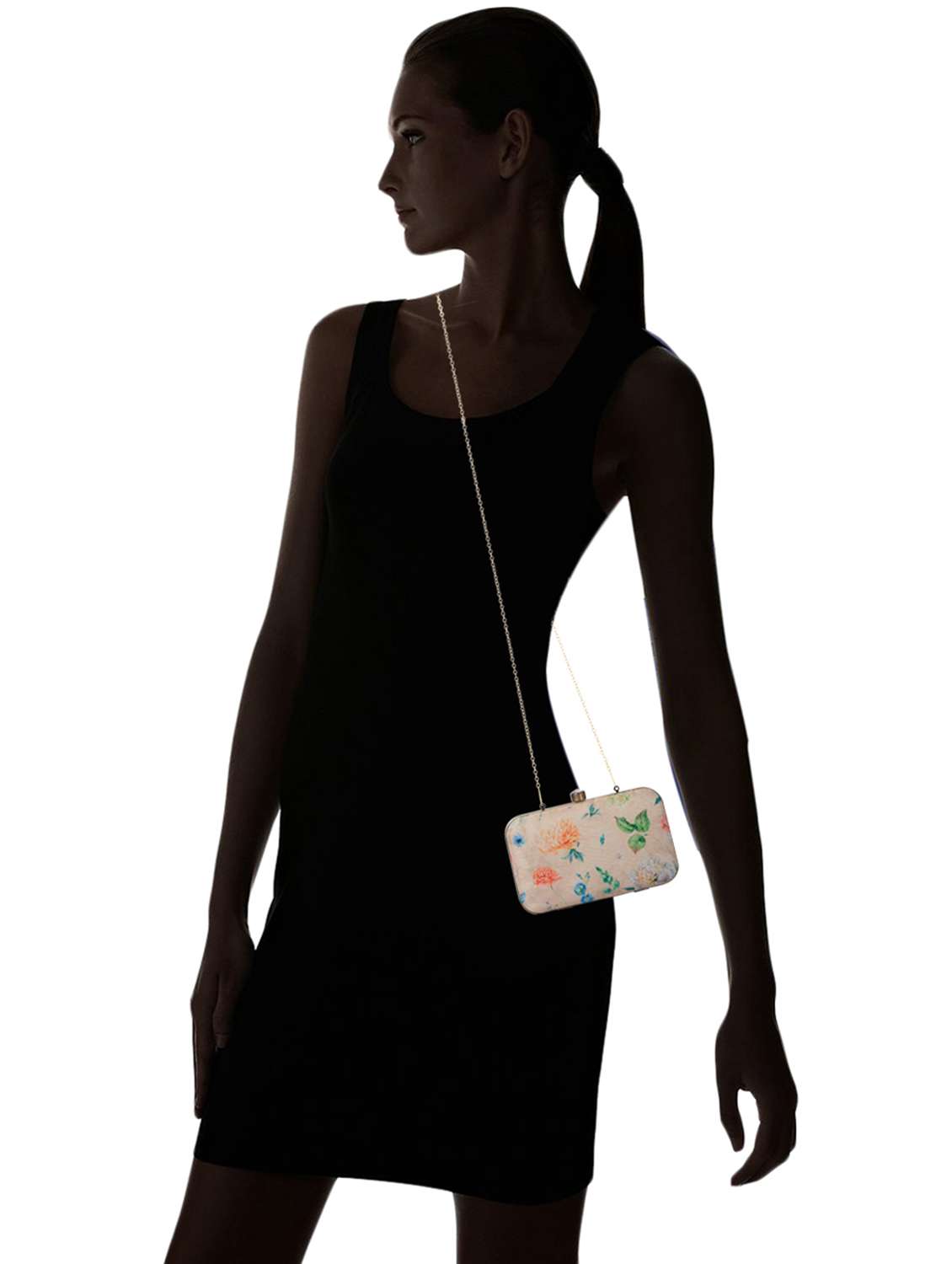 women beige floral clutch box - 18514760 -  Standard Image - 8