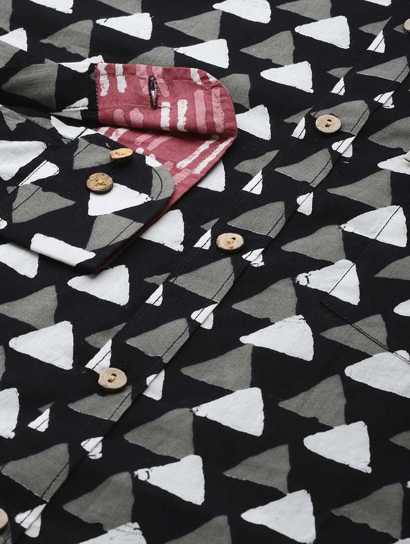 mens geometric casual shirt - 18515173 -  Standard Image - 5