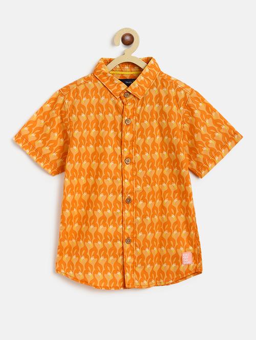 boys orange printed shirt - 18515425 - Standard Image - 0