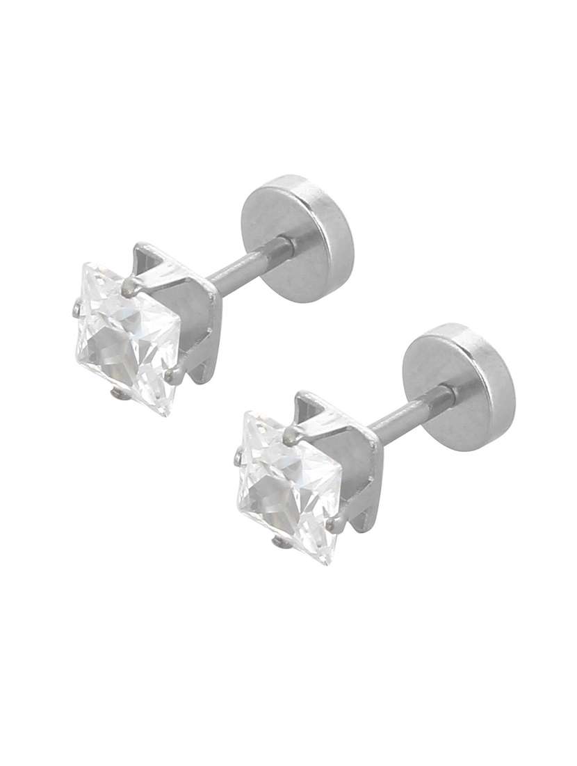silver stud earring 