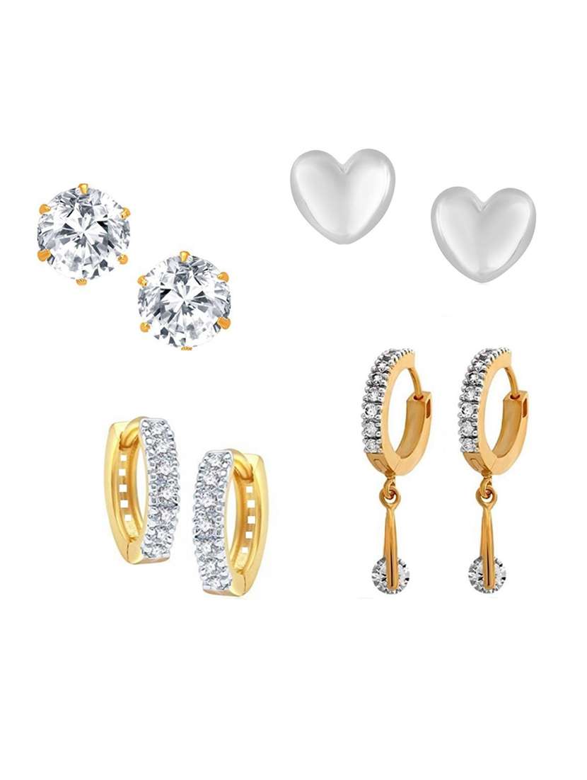 multi colored metal studs earring