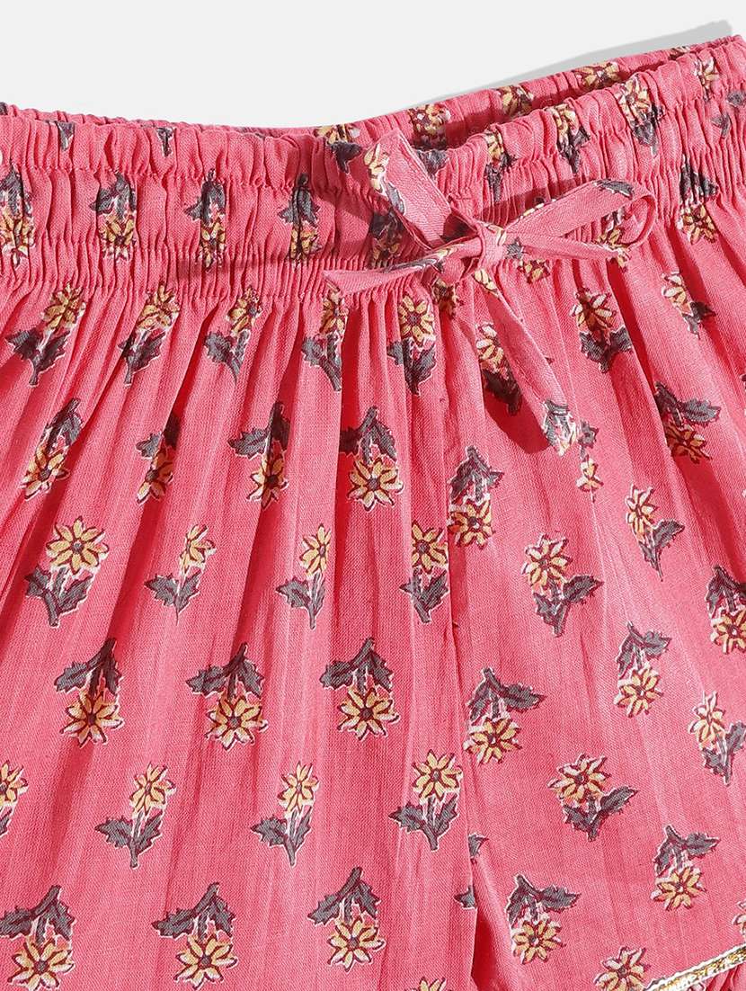 girls printed kurta sharara suit set  - 18517010 -  Standard Image - 5