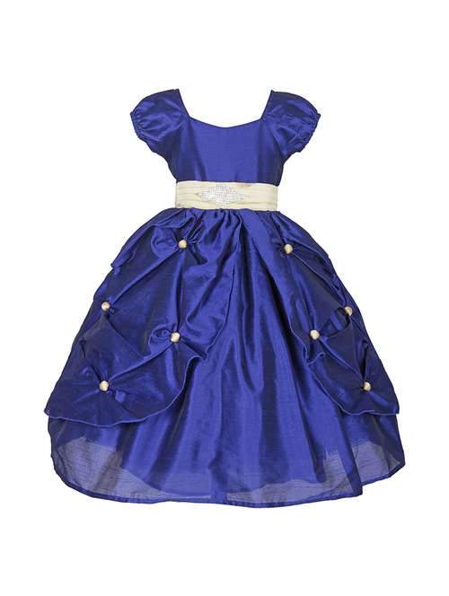 girls square neck short sleeves frock - 18517063 -  Standard Image - 0
