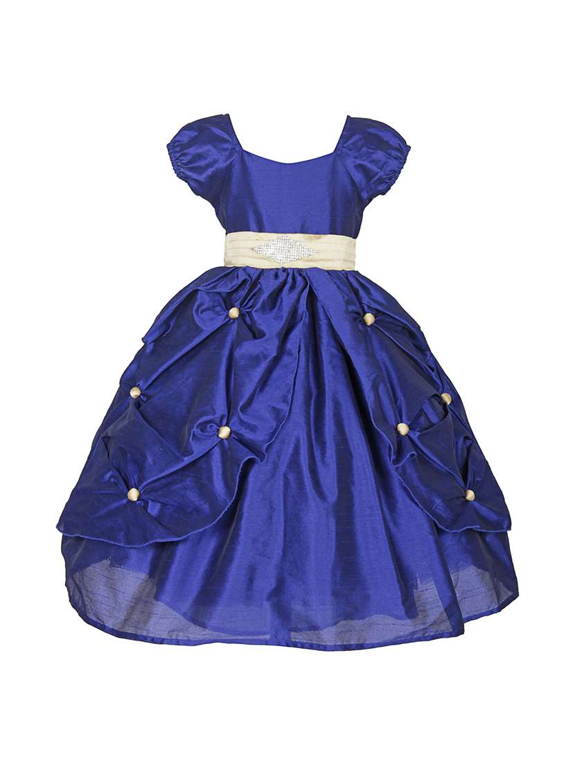 girls square neck short sleeves frock - 18517063 -  Zoom Image - 0