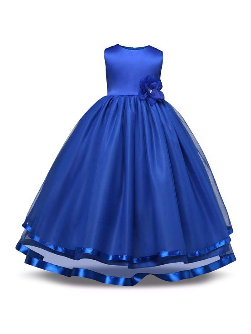 girls round neck sleeveless frock