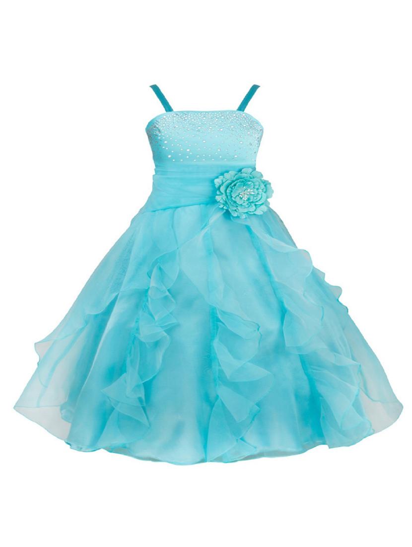 girls cami neck embellished flared party gown - 18517096 -  Zoom Image - 0