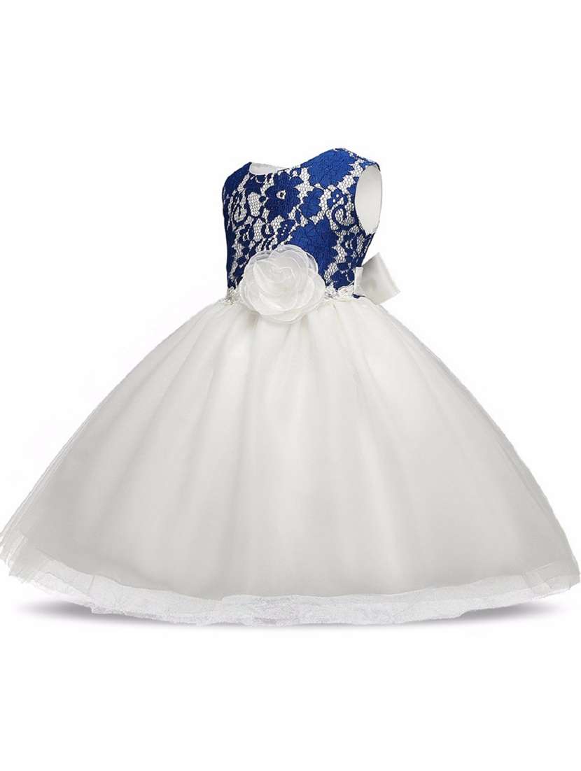 girls round neck sleeveless frock