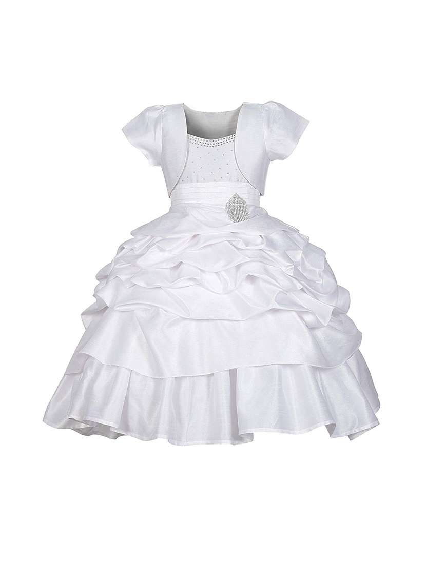 girls sweetheart neck sleeveless frock