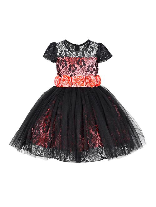 girls round neck short sleeves frock - 18517164 - Standard Image - 0