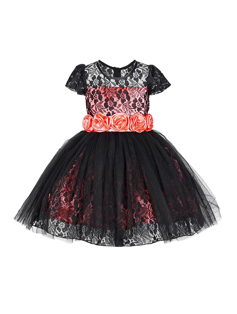 girls round neck short sleeves frock - 18517164 - Zoom Image - 0