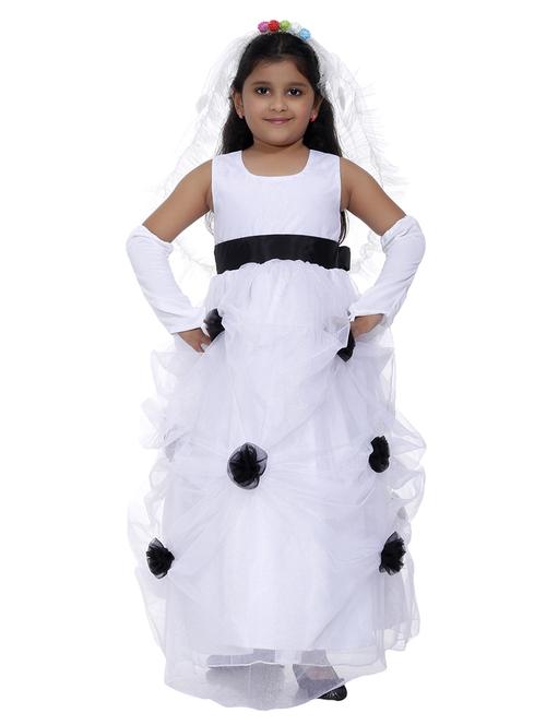girls round neck embellished flared party gown - 18517272 - Standard Image - 0
