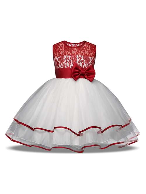 girls round neck sleeveless frock - 18517292 - Standard Image - 0