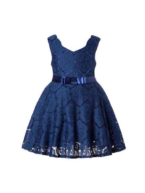 girls v neck sleeveless frock - 18517320 - Standard Image - 0