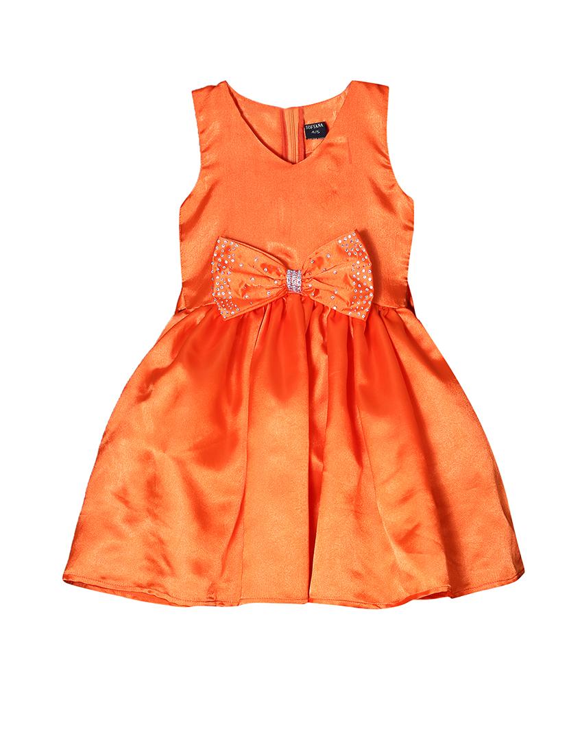 girls v neck sleeveless frock - 18517340 - Zoom Image - 0