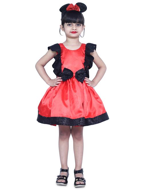 girls round neck short sleeves frock - 18517346 - Standard Image - 0