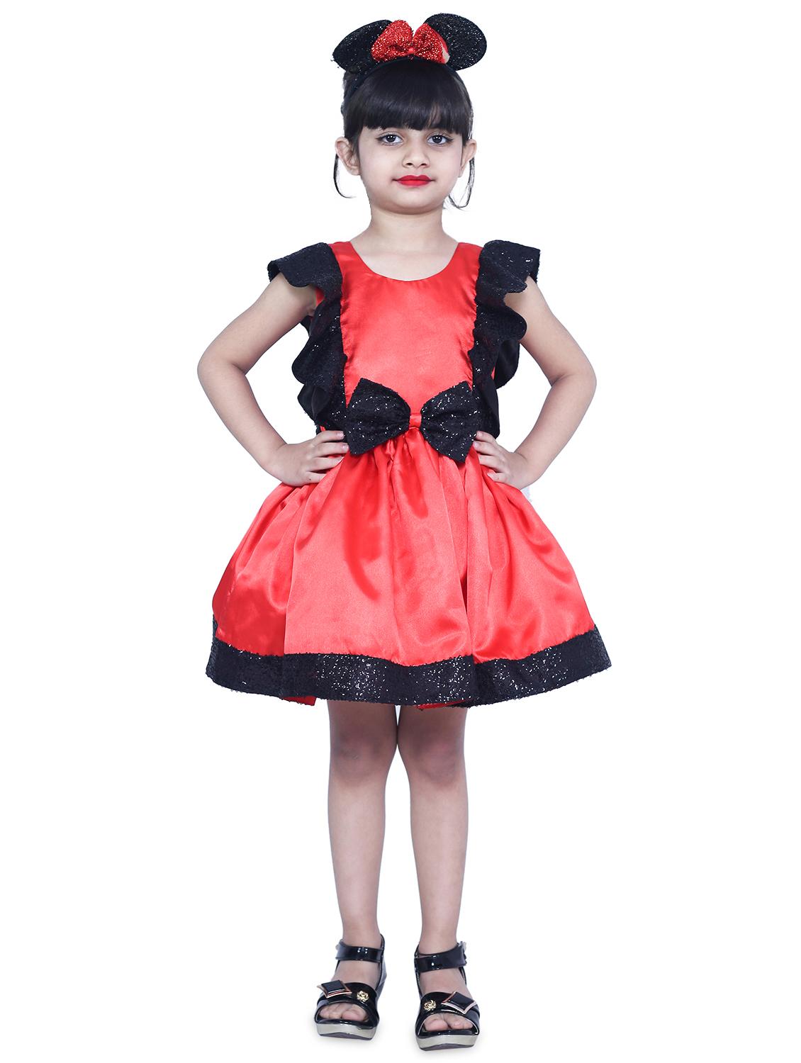 girls round neck short sleeves frock - 18517346 - Zoom Image - 0