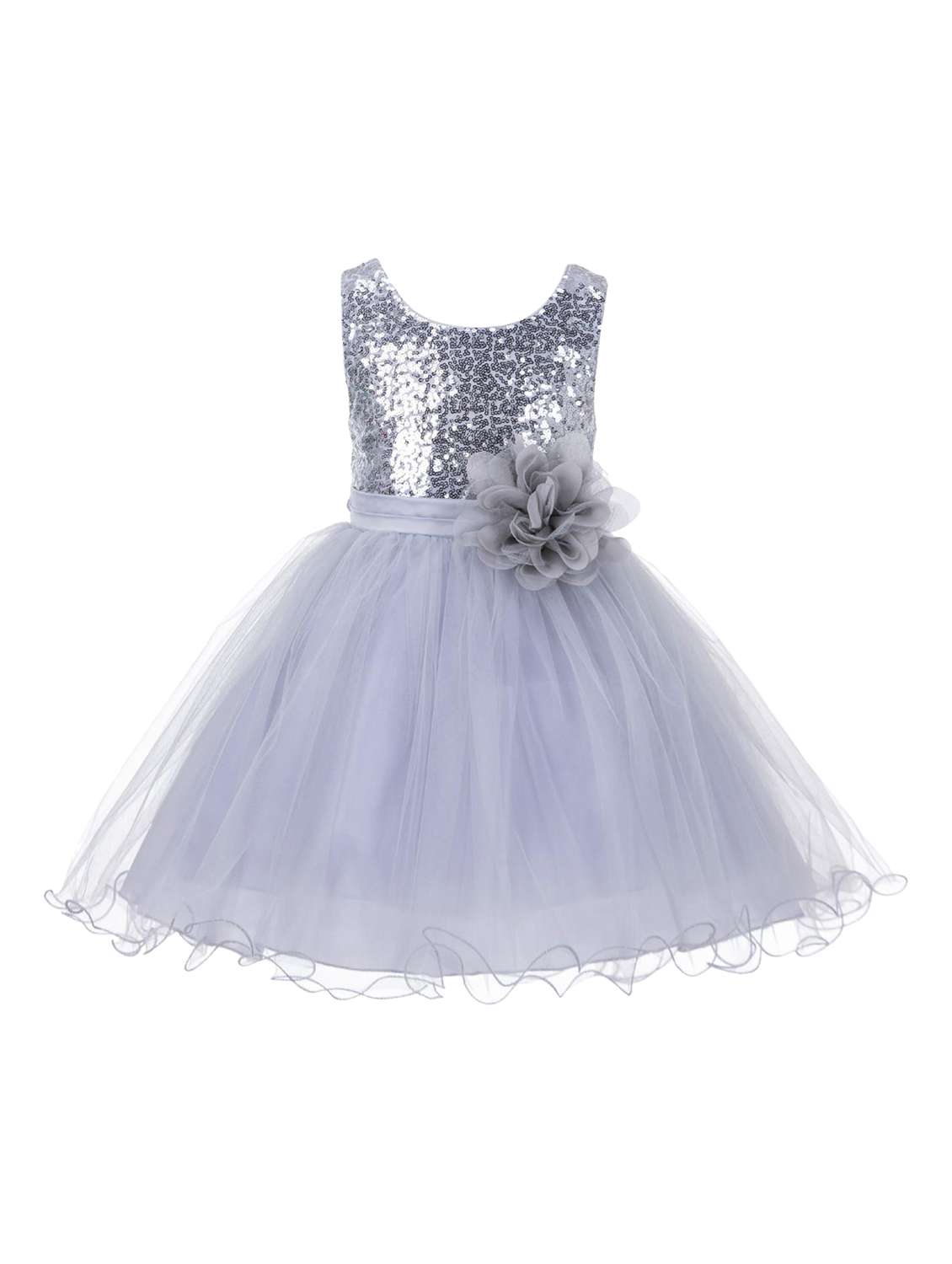 girls round neck sleeveless frock