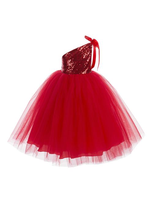 girls asymmetric neck sleeveless frock - 18517461 - Standard Image - 0