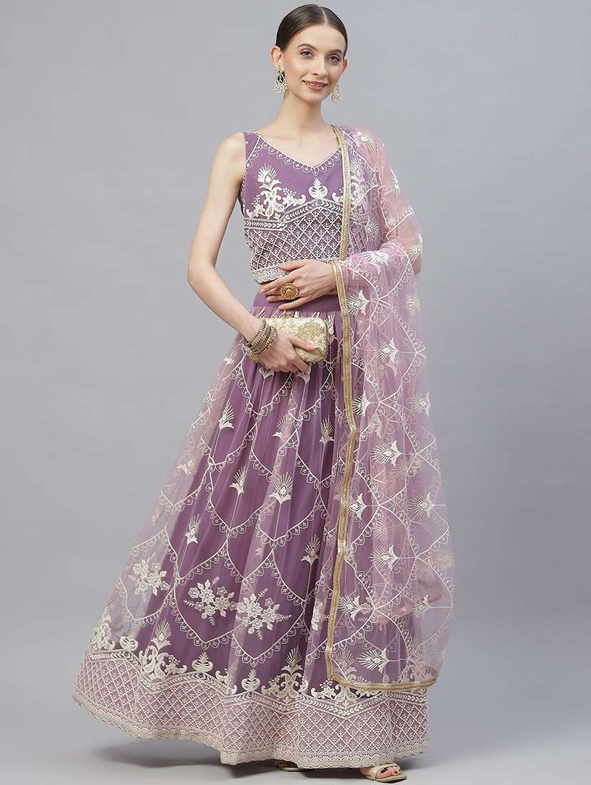 lehenga choli and dupatta with digital print & embroidery work
