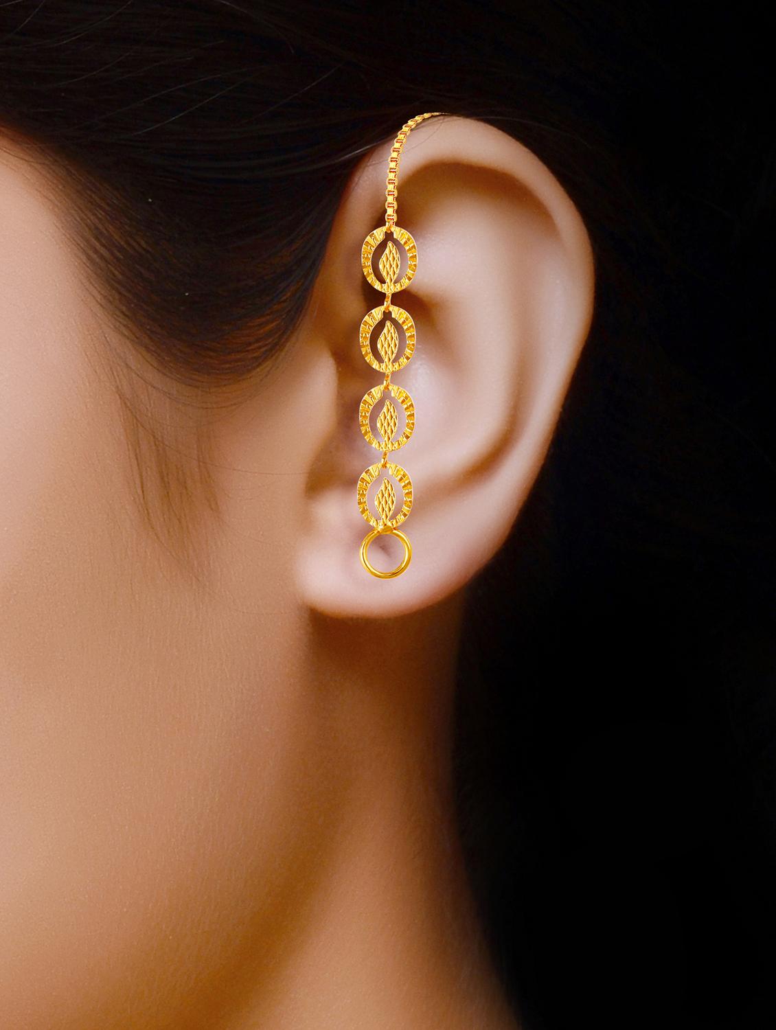 gold plated ear cuff earring - 18518685 - Standard Image - 3