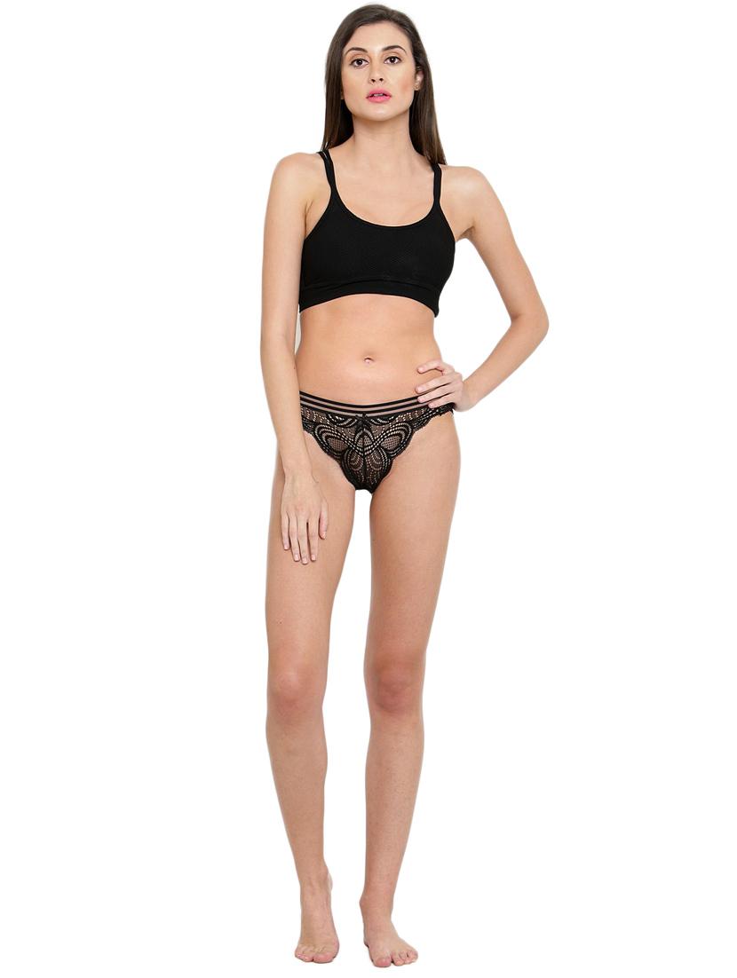 black lace bikini panty - 18519219 - Standard Image - 3