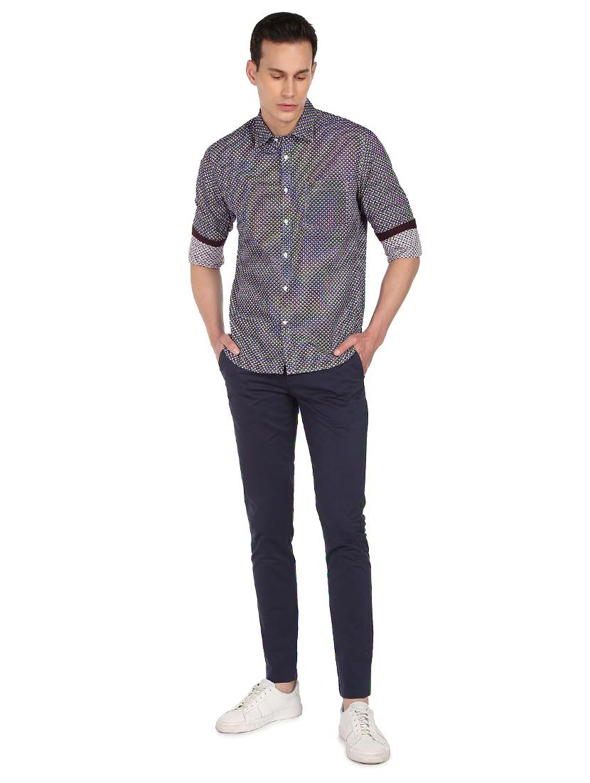 mens geometric casual shirt - 18519354 - Standard Image - 3