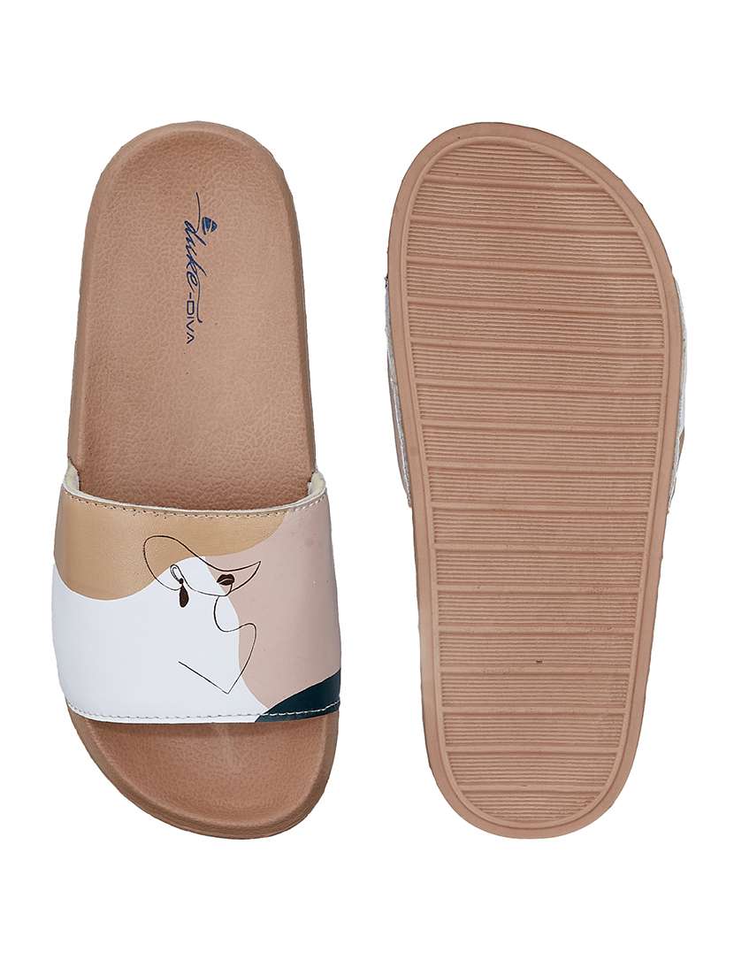women pink slides flip flop - 18519677 - Standard Image - 3