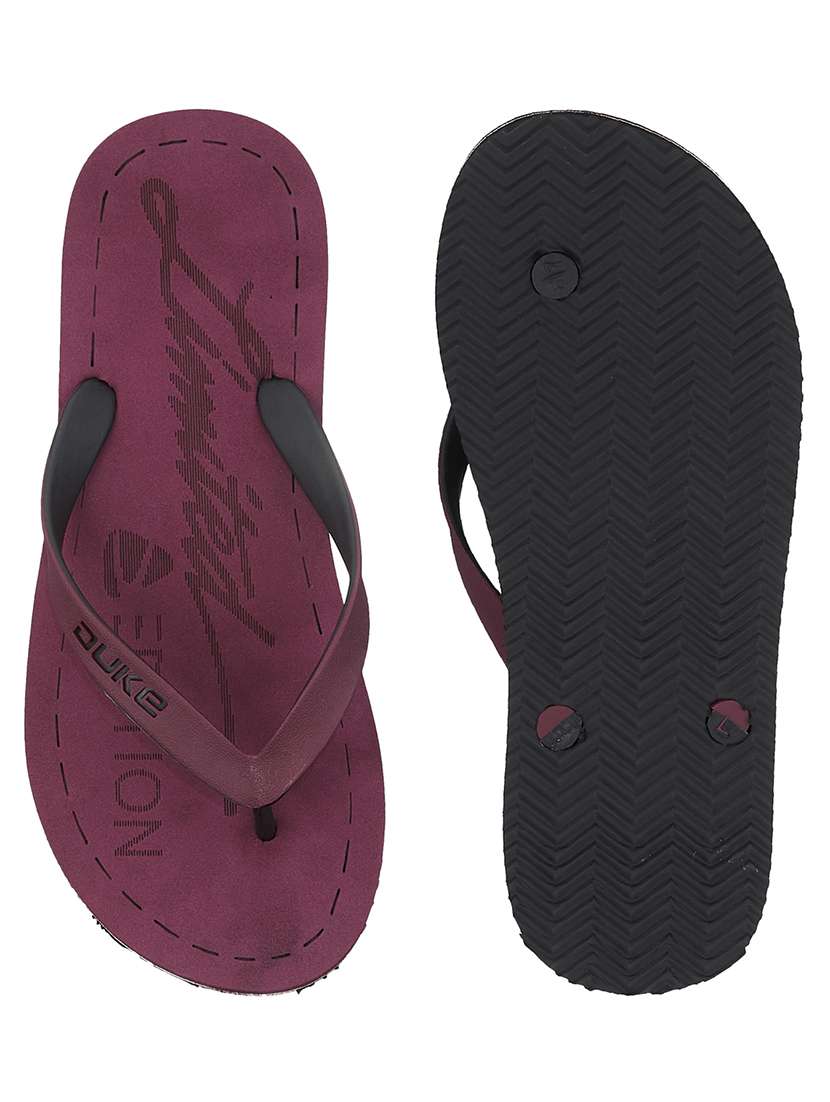 mens maroon toe separator slipper - 18520186 -  Standard Image - 3