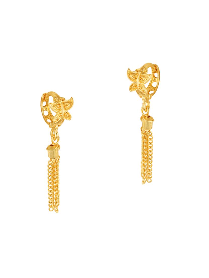 gold plated drop earring  - 18520217 -  Zoom Image - 0