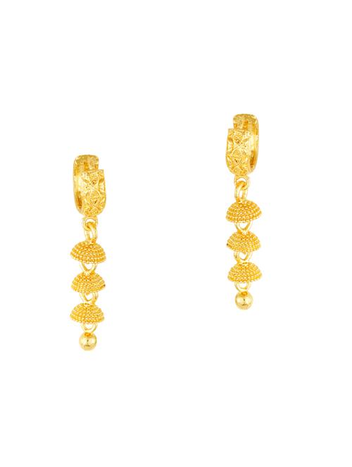 gold plated drop earring - 18520218 - Standard Image - 0