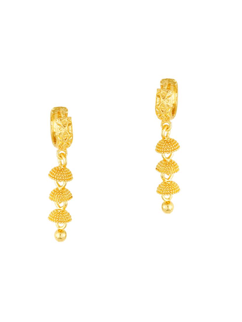 gold plated drop earring - 18520218 - Zoom Image - 0