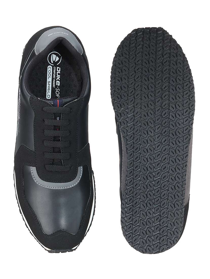 mens black lace up sport shoe - 18520275 -  Standard Image - 3